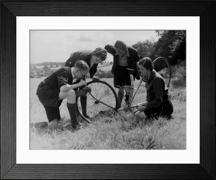 Framed Print : good Samaritan Cyclist Framed Print : good Samaritan Cyclist