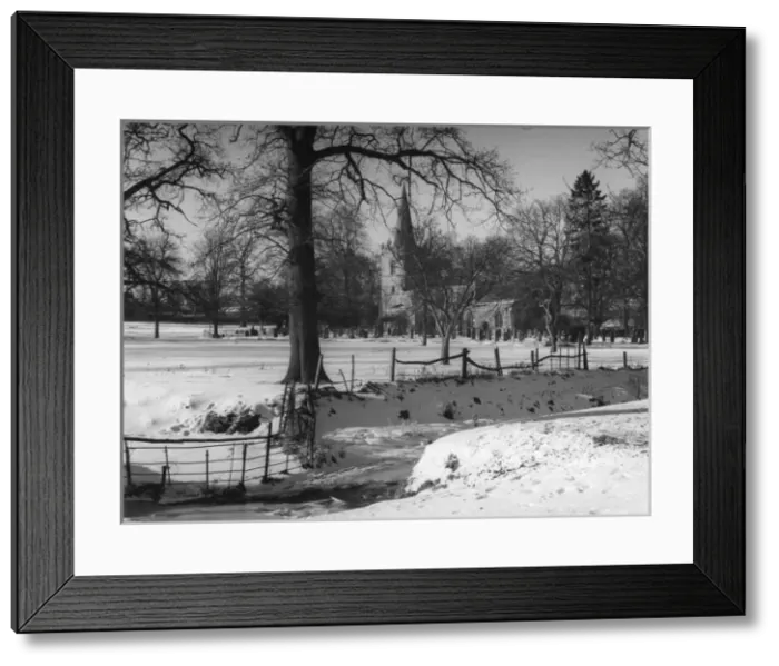 Framed Print : Bugbrooke Snow Scene Framed Print : Bugbrooke Snow Scene