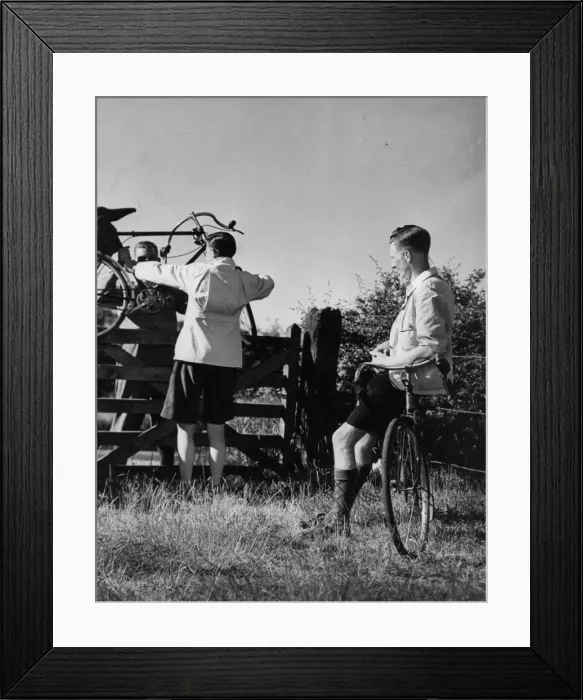 Framed Print : Cycling over a Stile Framed Print : Cycling over a Stile