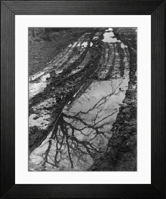Framed Print : Muddy Country Lane Framed Print : Muddy Country Lane