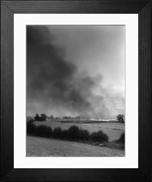 Framed Print : Wheat Stubble on Fire Framed Print : Wheat Stubble on Fire