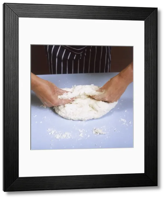Framed Print : Kneading Bread Dough Framed Print : Kneading Bread Dough
