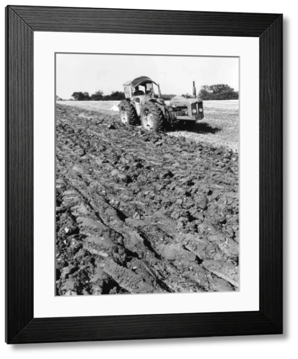 Framed Print : Four-Furrow Tractor Framed Print : Four-Furrow Tractor