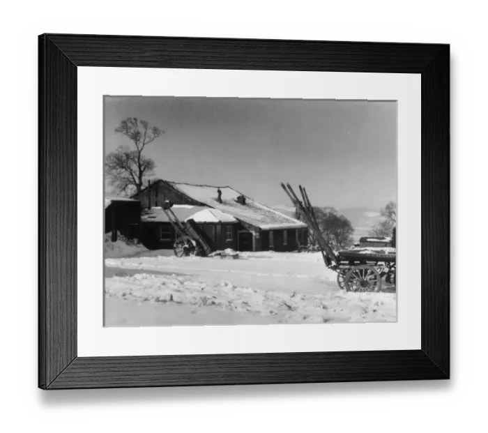 Framed Print : Winter Farm Scene Framed Print : Winter Farm Scene
