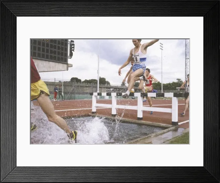 Framed Print : Steeplechase Water Jump Framed Print : Steeplechase Water Jump