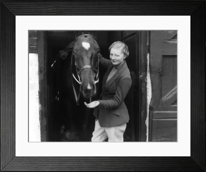 Framed Print : Lady with her Horse Framed Print : Lady with her Horse