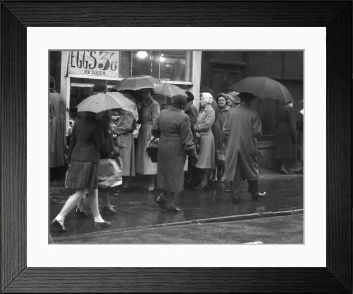 Framed Print : Queueing for Eggs Framed Print : Queueing for Eggs