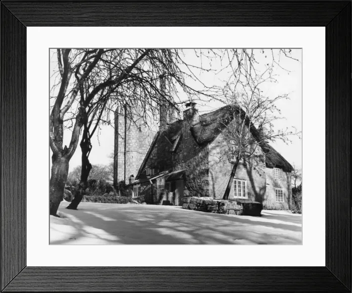 Framed Print : Snowy Buckland Court Framed Print : Snowy Buckland Court