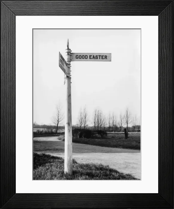 Framed Print : GOOD EASTER SIGNPOST Framed Print : GOOD EASTER SIGNPOST