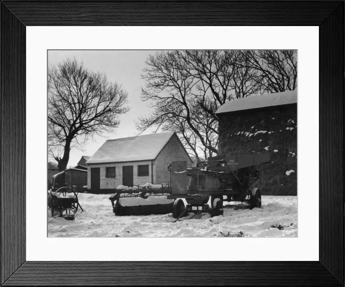 Framed Print : Farmyard under Snow Framed Print : Farmyard under Snow