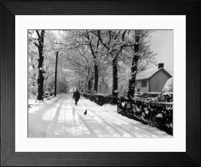 Framed Print : Essex Snow Scene Framed Print : Essex Snow Scene