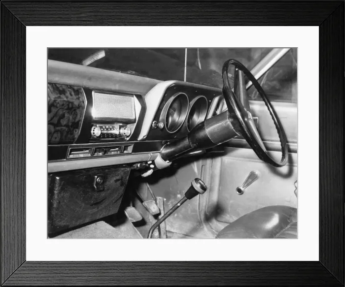 Framed Print : Car Interior