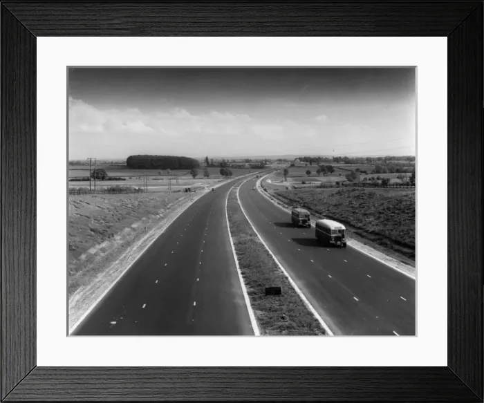 Framed Print : Newly Built M1 Motorway Framed Print : Newly Built M1 Motorway