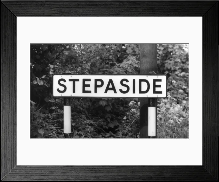 Framed Print : STEPASIDE. When you are in Pembrokeshire, Wales, there is no need to step aside Framed Print : STEPASIDE. When you are in Pembrokeshire, Wales, there is no need to step aside