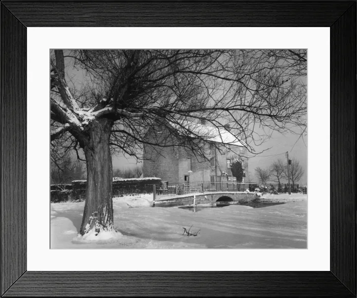 Framed Print : Upton Mill Snow Scene Framed Print : Upton Mill Snow Scene