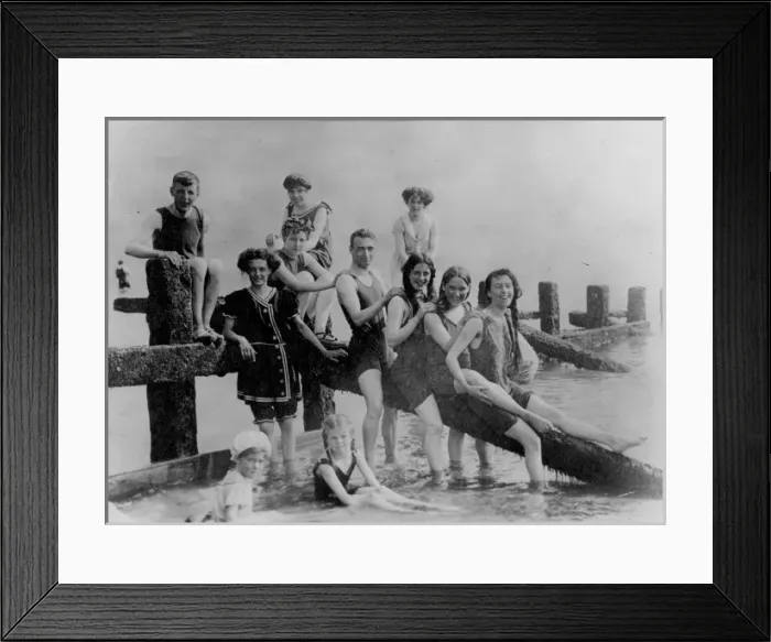 Framed Print : Swimwear 1910 Framed Print : Swimwear 1910