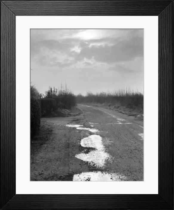 Framed Print : Frozen Puddles Framed Print : Frozen Puddles