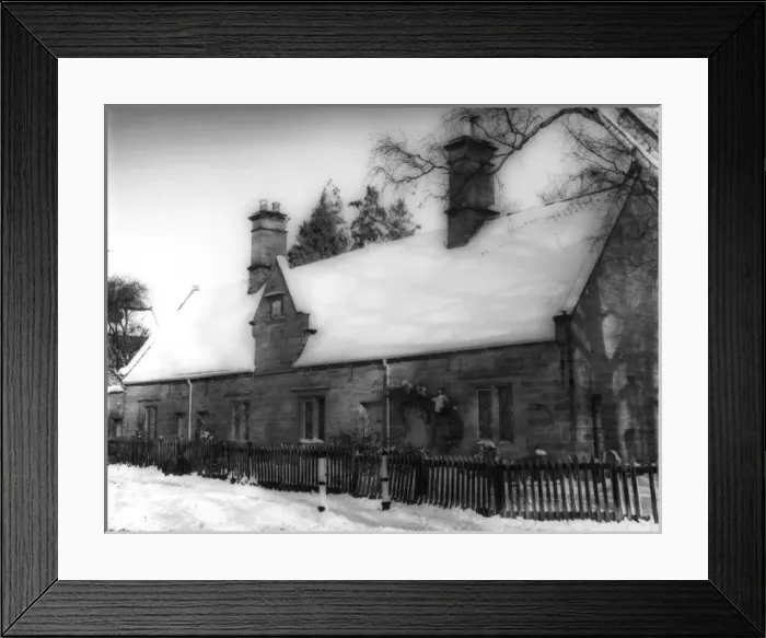 Framed Print : Wintery Almshouses Framed Print : Wintery Almshouses