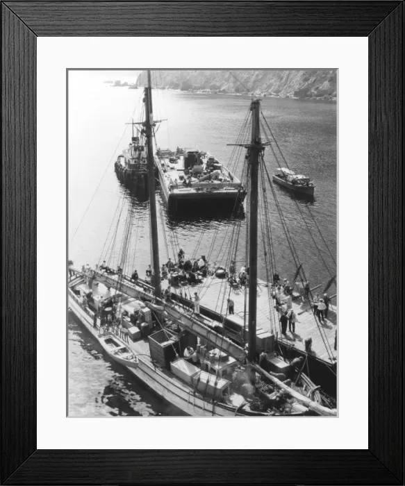 Framed Print : Nautical Film Crew
