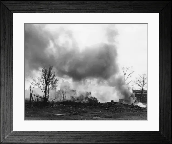Framed Print : Burning Rubbish