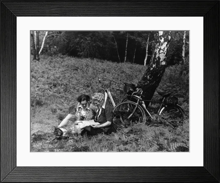 Framed Print : Cycling Girls Framed Print : Cycling Girls
