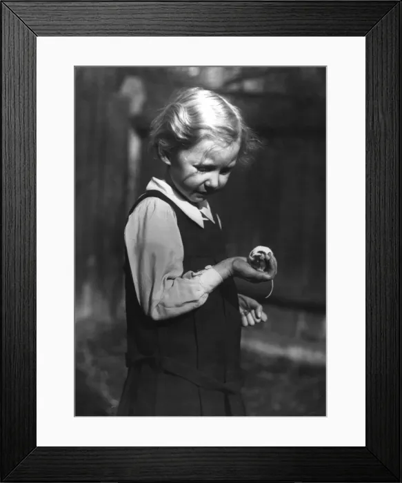 Framed Print : Girl & Mouse Framed Print : Girl & Mouse