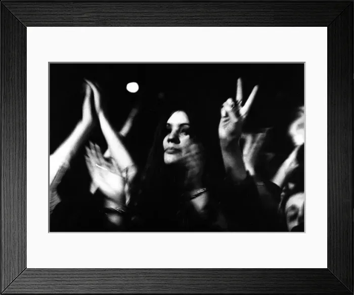 Framed Print : Hippy Girl in a Crowd Framed Print : Hippy Girl in a Crowd