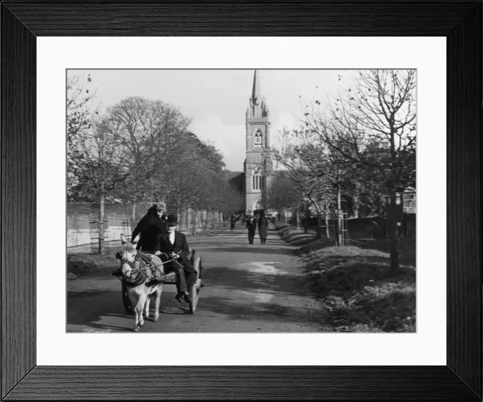 Framed Print : Returning from Mass Framed Print : Returning from Mass