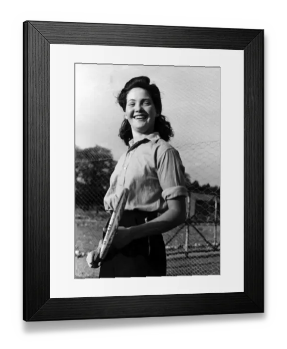 Framed Print : Tennis Girl 1940S Framed Print : Tennis Girl 1940S