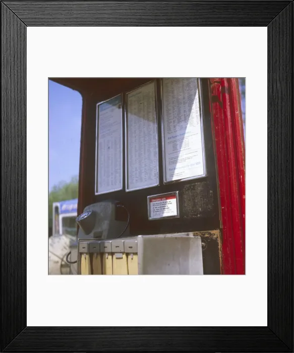 Framed Print : Telephone Box Interior Framed Print : Telephone Box Interior