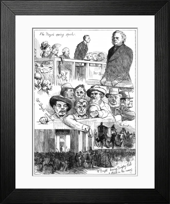 Framed Print : John Bright at Birm ham Framed Print : John Bright at Birm ham