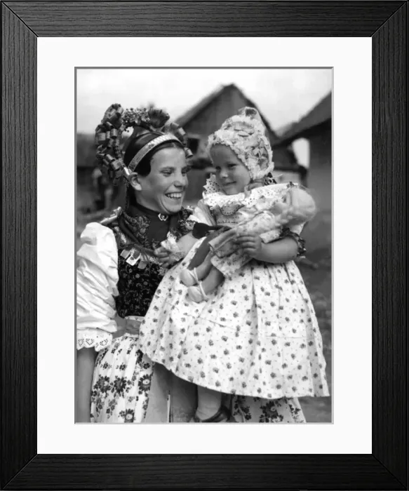 Framed Print : Slovak Mother & Child Framed Print : Slovak Mother & Child