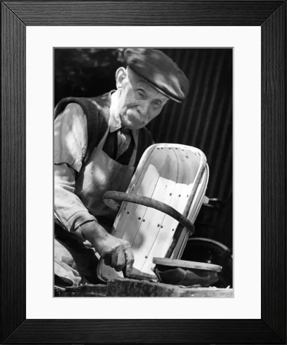 Framed Print : Trug Basket Maker Framed Print : Trug Basket Maker