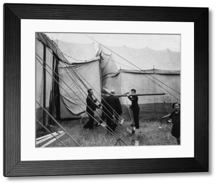 Framed Print : Putting up a Marquee Framed Print : Putting up a Marquee