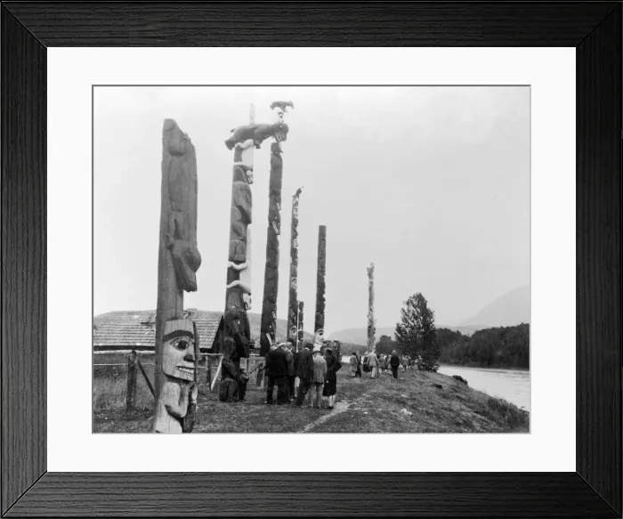 Framed Print : Kitwanga Totem Poles Framed Print : Kitwanga Totem Poles