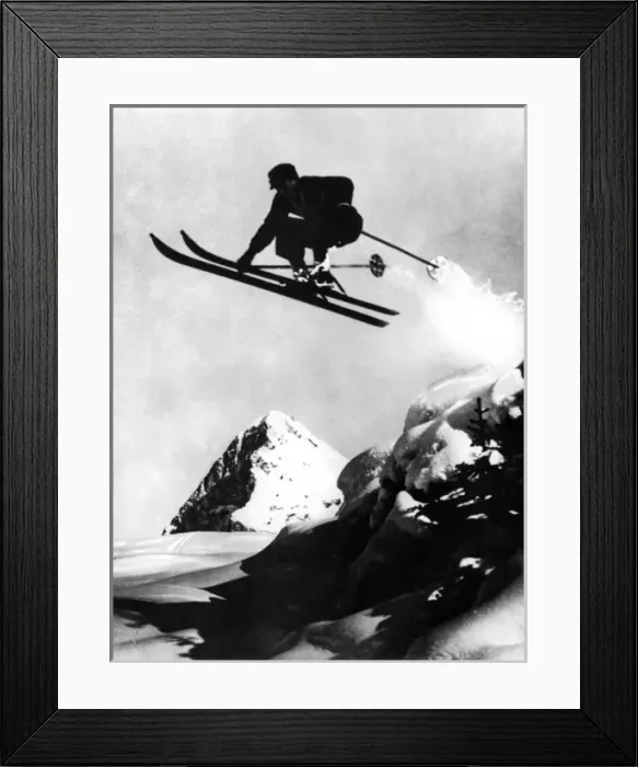 Framed Print : Flying Skier Framed Print : Flying Skier