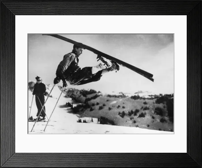 Framed Print : Athletic Skier Framed Print : Athletic Skier