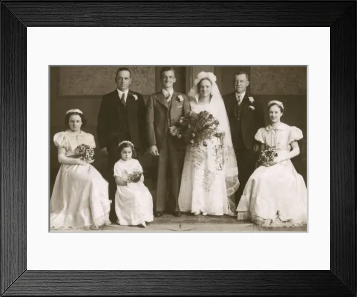 Framed Print : Group photograph at a wedding Framed Print : Group photograph at a wedding