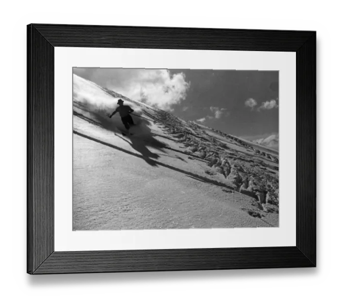 Framed Print : Runaway Skier Framed Print : Runaway Skier