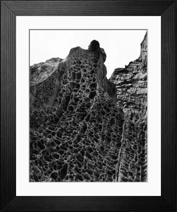 Framed Print : Honeycombed Rocks Framed Print : Honeycombed Rocks