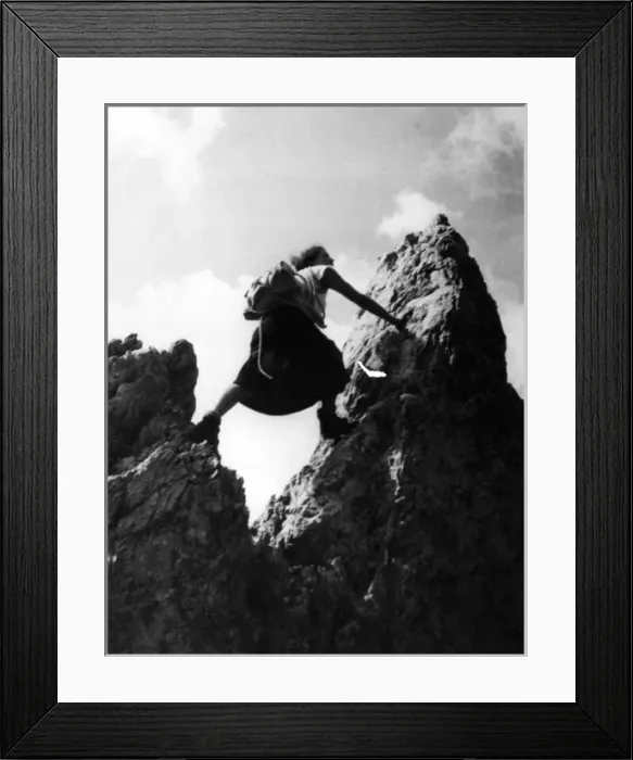 Framed Print : Girl Rock Climber Framed Print : Girl Rock Climber