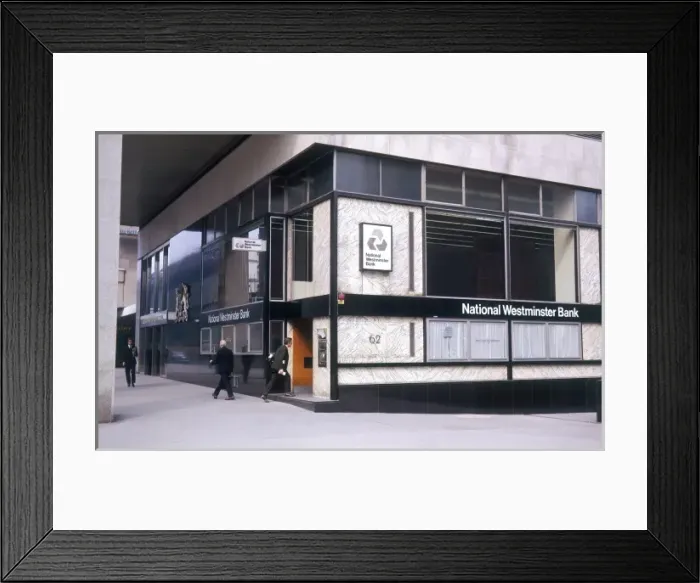 Framed Print : Nat West Bank 1970 Framed Print : Nat West Bank 1970