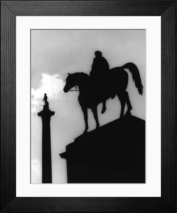 Framed Print : Trafalgar Sq. Silhouette Framed Print : Trafalgar Sq. Silhouette