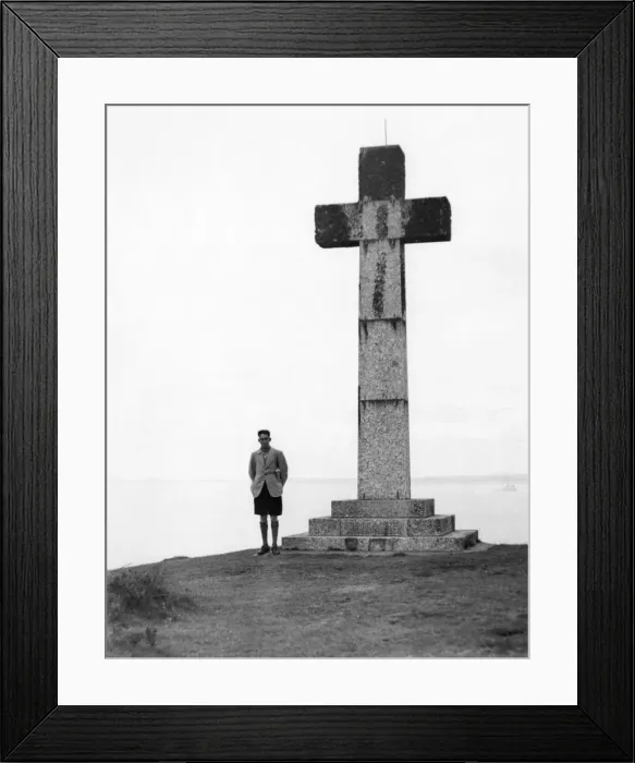 Framed Print : Dodman Point Cross Framed Print : Dodman Point Cross