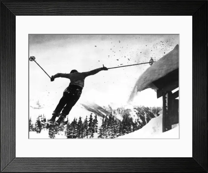 Framed Print : Flying Skier Framed Print : Flying Skier