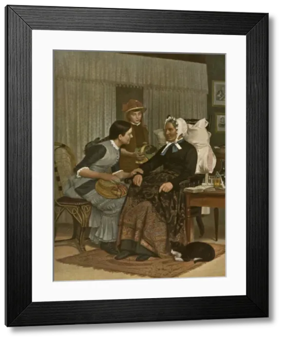 Framed Print : Visiting Grandmother Framed Print : Visiting Grandmother