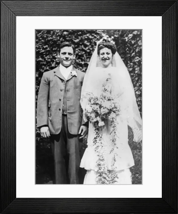 Framed Print : Bride & Groom 1890S Framed Print : Bride & Groom 1890S