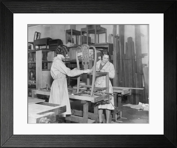 Framed Print : Women Upholsterers Framed Print : Women Upholsterers