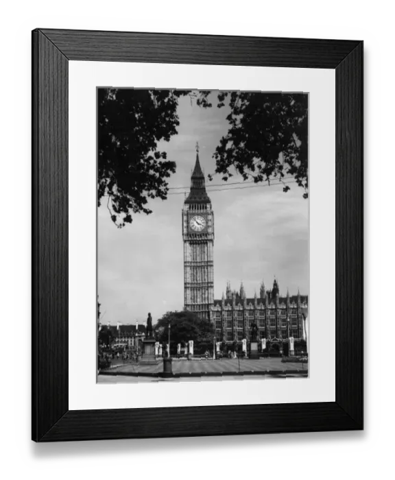 Framed Print : BIG BEN. Big Ben, Westminster, London, The Worlds Timepiece. Date: circa 1950 Framed Print : BIG BEN. Big Ben, Westminster, London, The Worlds Timepiece. Date: circa 1950