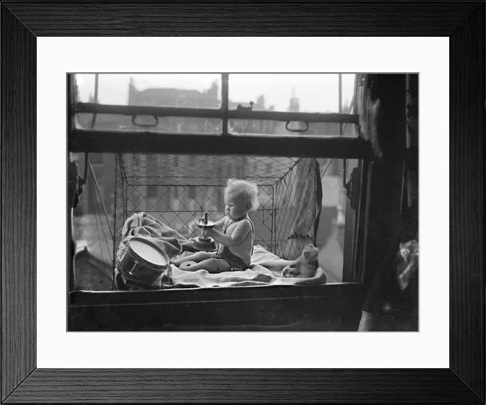 Framed Print : Outdoor Baby Cage Framed Print : Outdoor Baby Cage